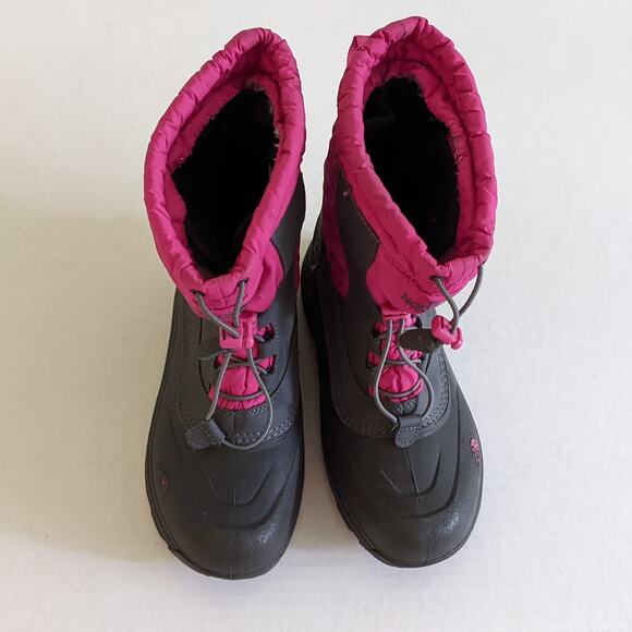 The North Face Size 5 Kids Alpenglow II Winter Boots Pink Gray Waterproof - Picture 2 of 8